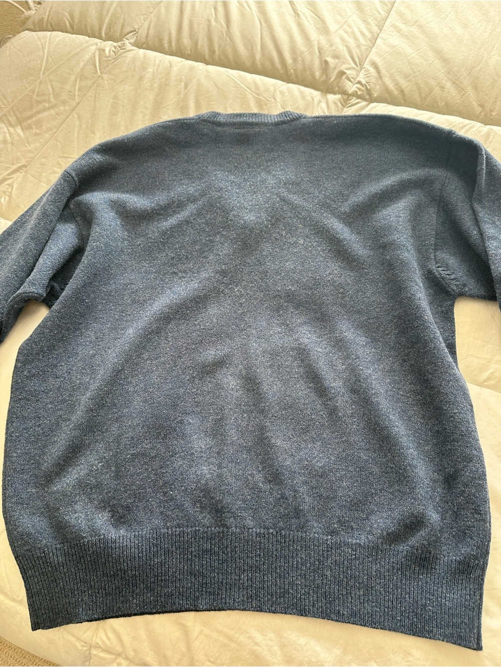 Nordstrom Men's V-Neck Sweater in Heathered Blue - Picture 8 of 11